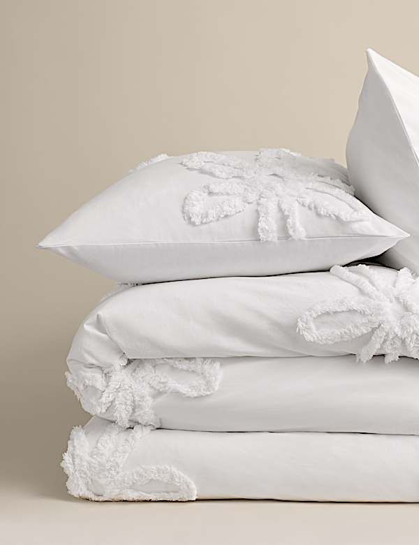 Pure Cotton Tufted Flower Bedding Set - JP