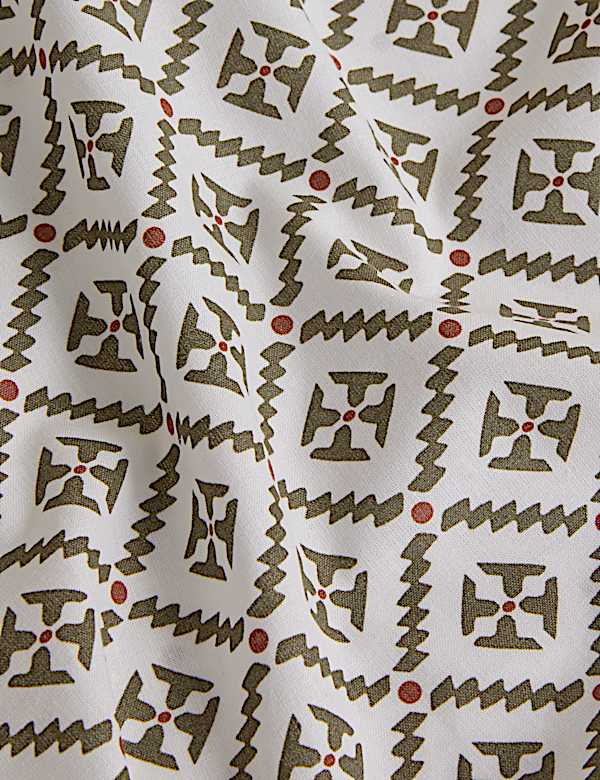 Cotton Blend Geometric Tile Bedding Set - BN