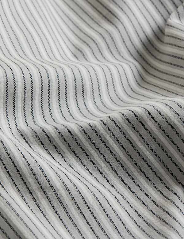 סט מצעים מכותנה סרוקה בדוגמת פסים - IL