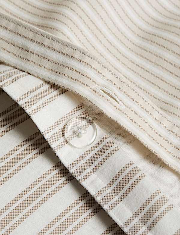 Brushed Cotton Striped Bedding Set - MV