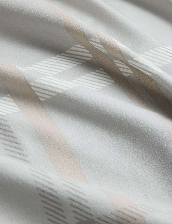 Brushed Cotton Check Reversible Bedding Set - NZ