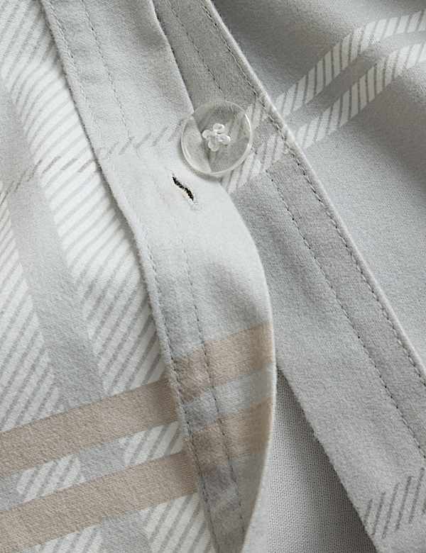 Brushed Cotton Check Reversible Bedding Set - NZ