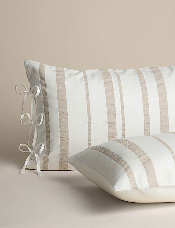 Brushed Seersucker Striped Bedding Set - VN