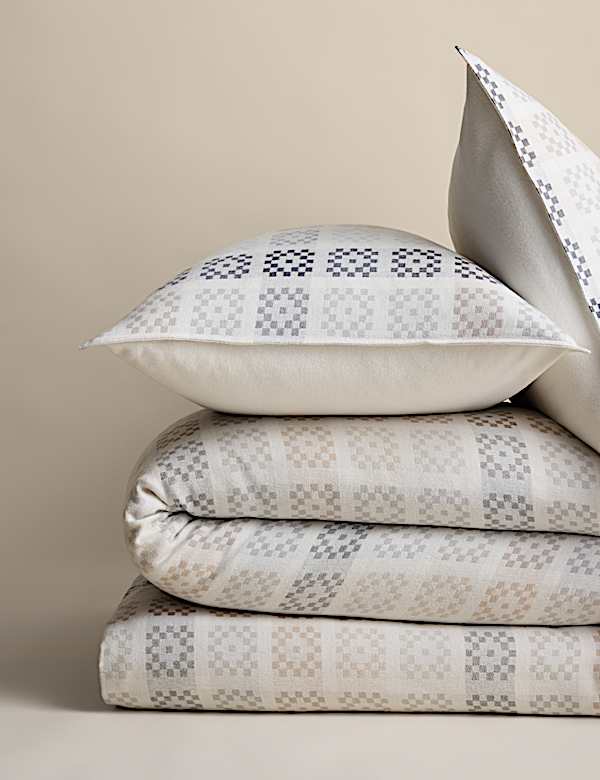 Geometric Floral Jacquard Bedding Set - TW
