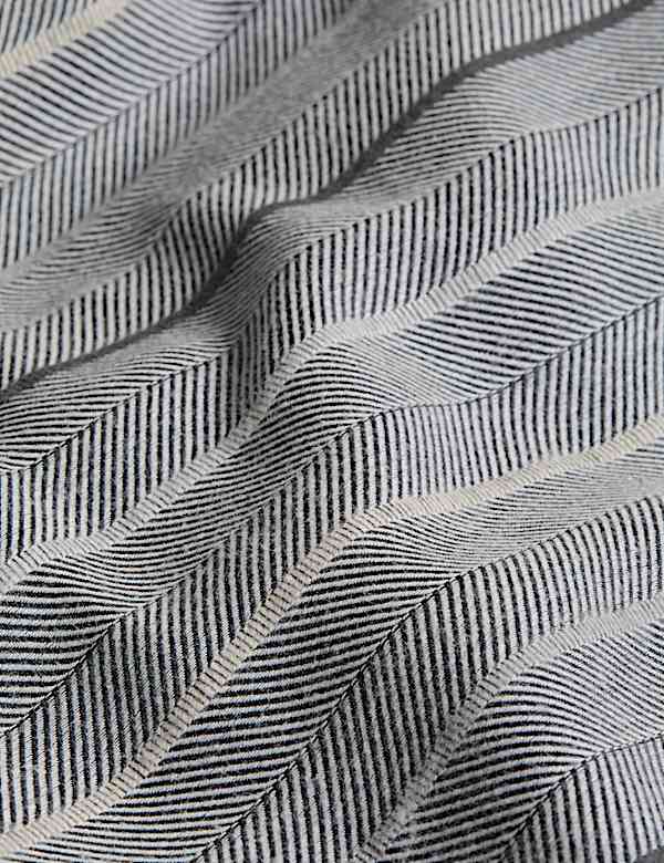 Pure Cotton Herringbone Striped Bedding Set - AL