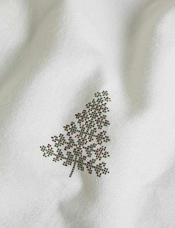 Pure Brushed Cotton Tree Print Reversible Bedding Set - CA