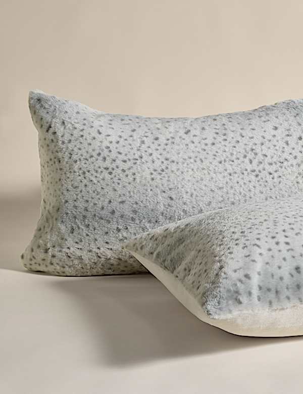 Snow Leopard Faux Fur Bedding Set - CH