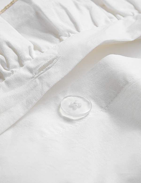 Pure Cotton Contrast Double Ruffle Bedding Set - CA