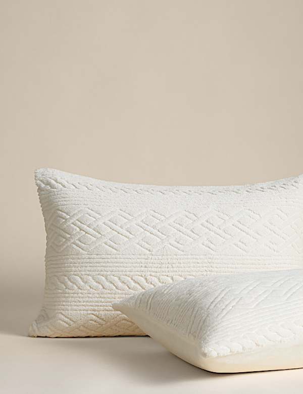 Fleece Cable Bedding Set - TW