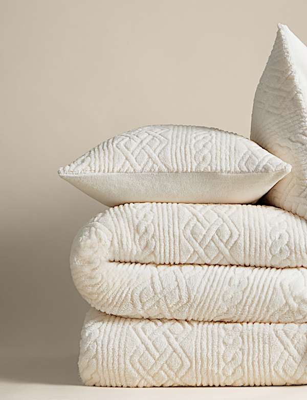 Fleece Cable Bedding Set - TW