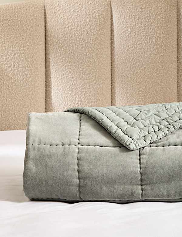 Cotton Velvet Quilted Bedspread - IT