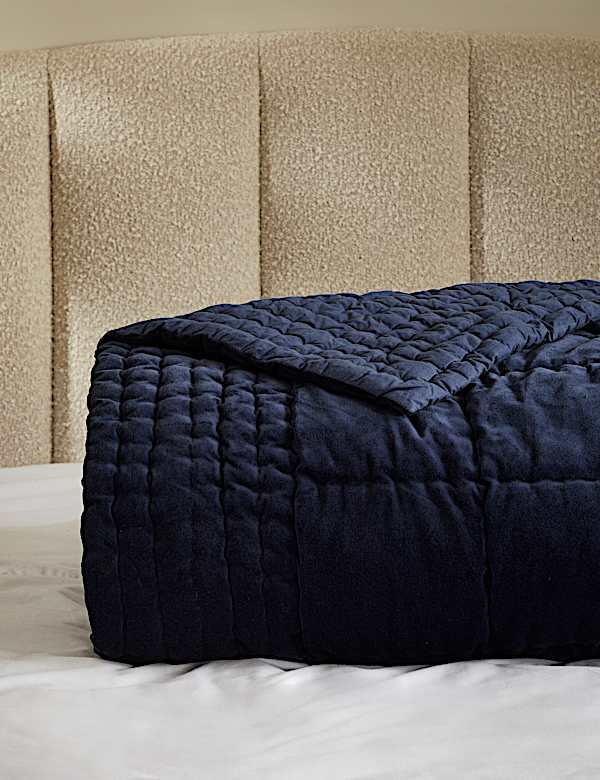 Cotton Velvet Quilted Bedspread - KR