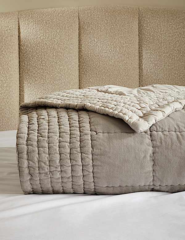 Cotton Velvet Quilted Bedspread - CY
