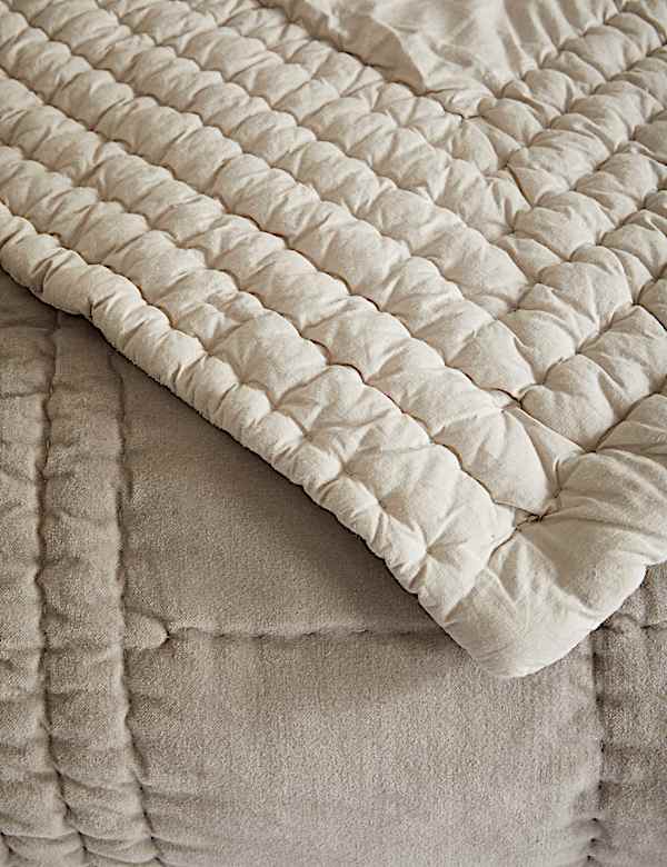 Cotton Velvet Quilted Bedspread - CY
