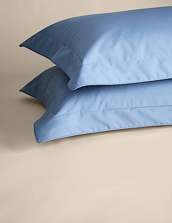 2 Pack Egyptian Cotton 230 Thread Count Crisp Oxford Pillowcases - NL