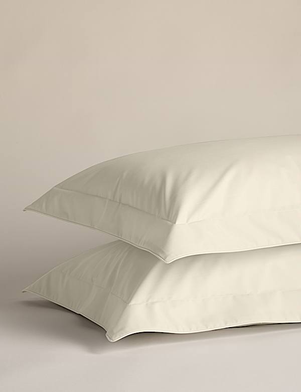 2 Pack Egyptian Cotton 230 Thread Count Crisp Oxford Pillowcases - CZ
