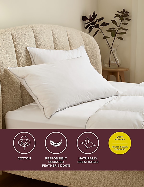2pk Deluxe Hungarian Goose Feather Down Soft Pillows Pillows M S CY