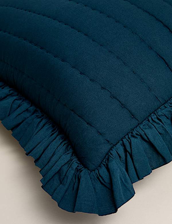 Ozdobný povlak z čisté bavlny s volánovými lemy - CZ