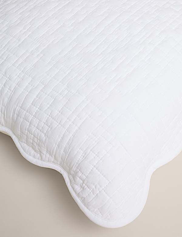 Pure Cotton Scallop Edge Pillow Sham - CZ