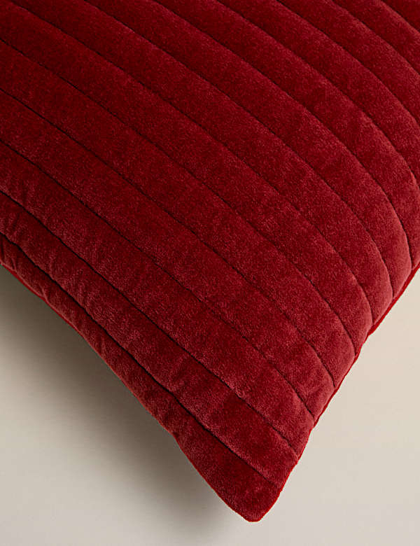 Pure Cotton Velvet Narrow Stripe Pillow Sham - CZ