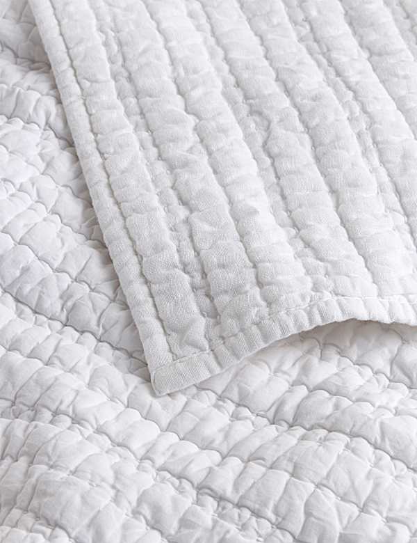 Linen Blend Quilted Bedspread - CA