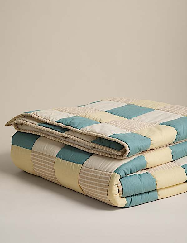 כיסוי מיטה מכותנה טהורה בדוגמת טלאים - IL