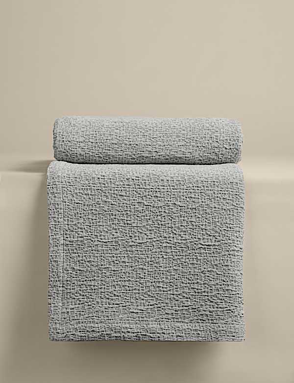 כיסוי מיטה ג'קארד מכותנה טהורה בטקסטורה - IL