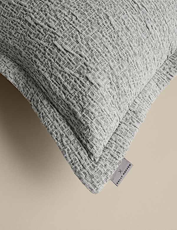 Groot decoratief kussen van zuiver katoen met jacquard - BE