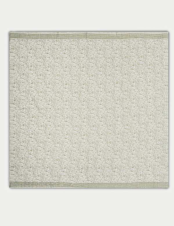 Pure Cotton Floral Striped Bedspread - DK