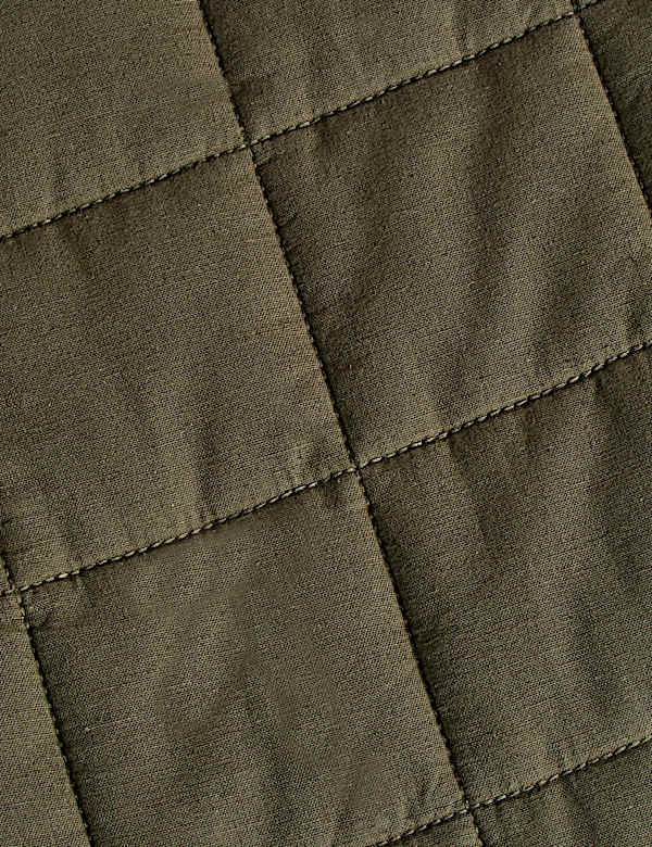 Cotton Rich Quilted Bedspread with Linen - AL