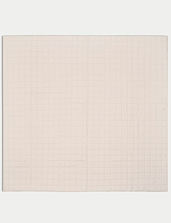 Cotton Rich Quilted Bedspread with Linen - AL