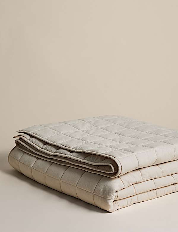 Cotton Rich Quilted Bedspread with Linen - CZ