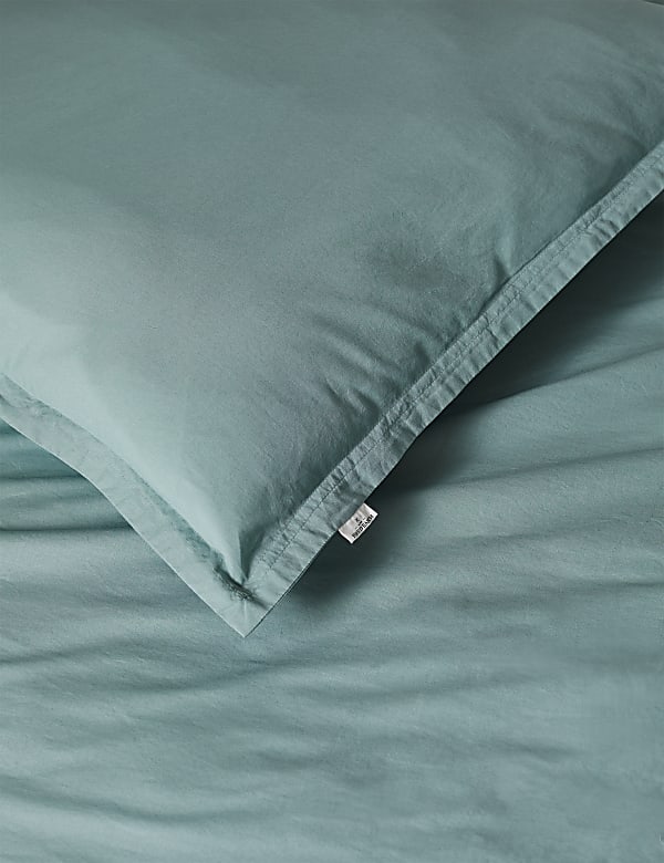 Lot de 2&nbsp;taies d’oreiller carrées en coton aspect délavé - CA
