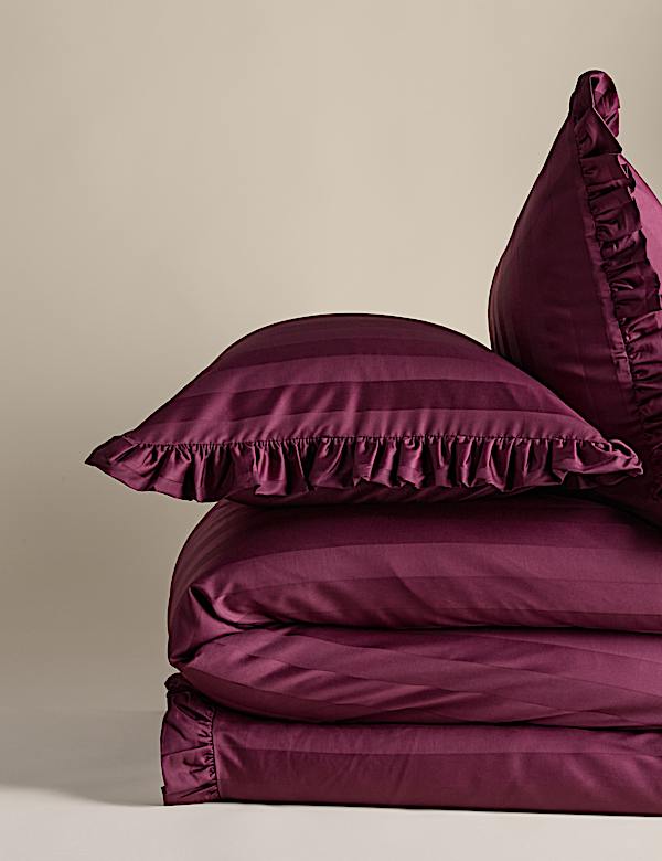 Pure Cotton Printed Ruffle Edge Bedding Set - IL