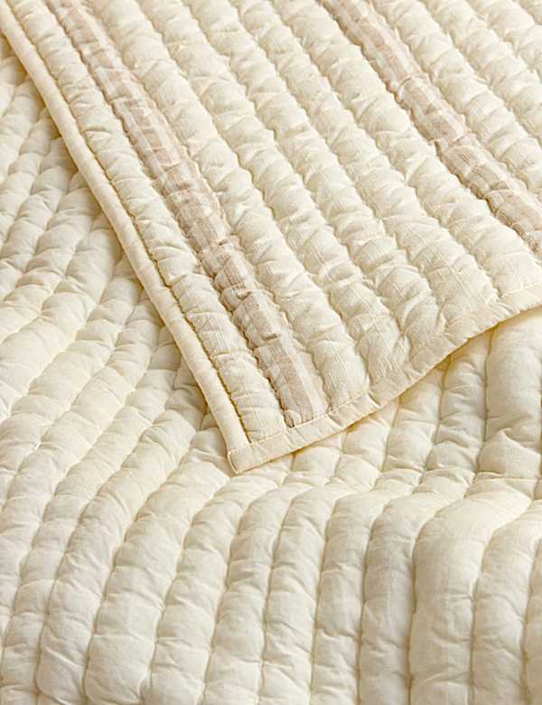 Pure Cotton Striped Bedspread - BE