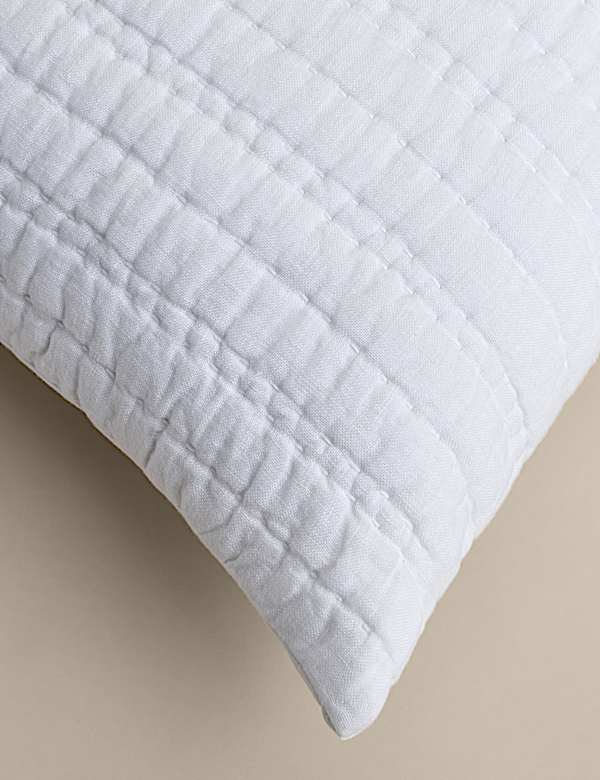 Pure Linen Textured Large Decorative Cushion - AL