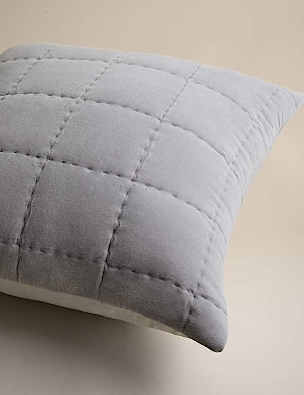Pure Cotton Velvet Quilted Cushion - CA