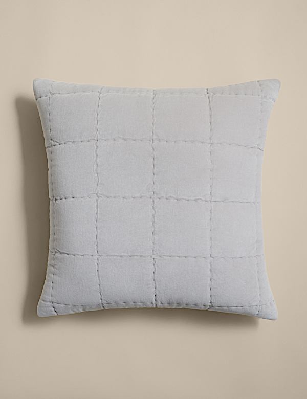 Pure Cotton Velvet Quilted Cushion - ID