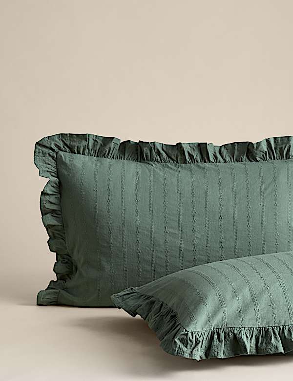 Pure Cotton French Ruffle Embroidery Bedding Set - CZ