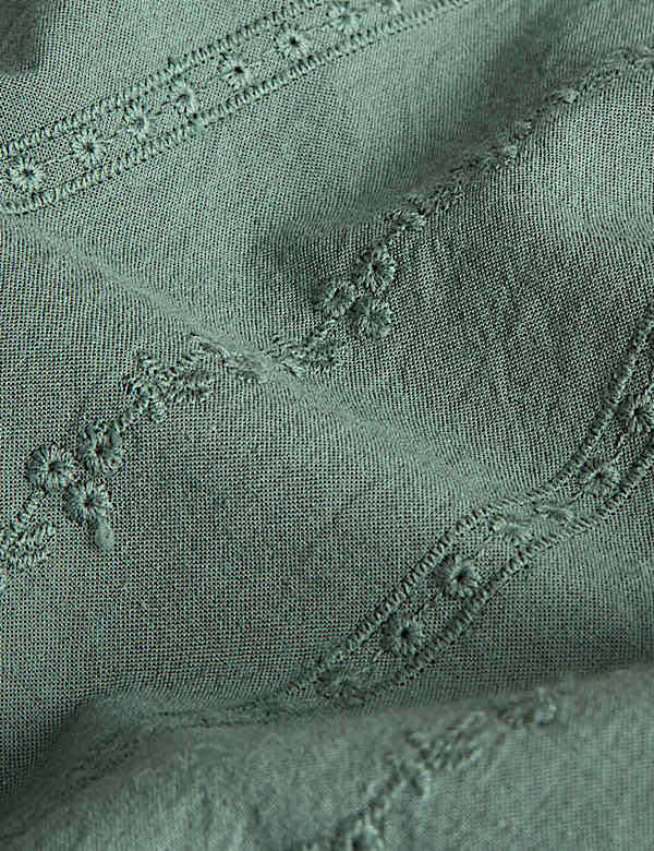 Pure Cotton French Ruffle Embroidery Bedding Set - CZ