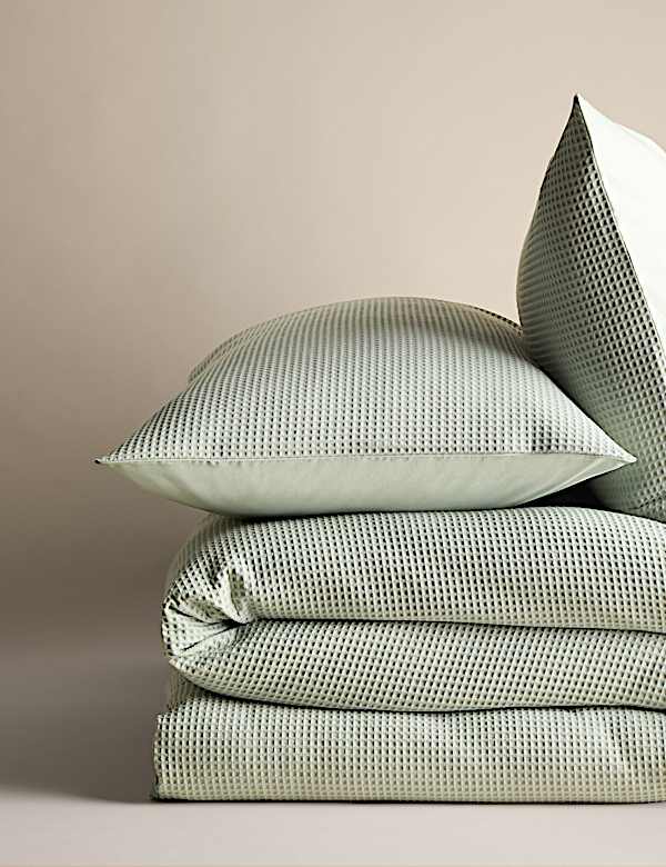 Pure Cotton Waffle Bedding Set - ES