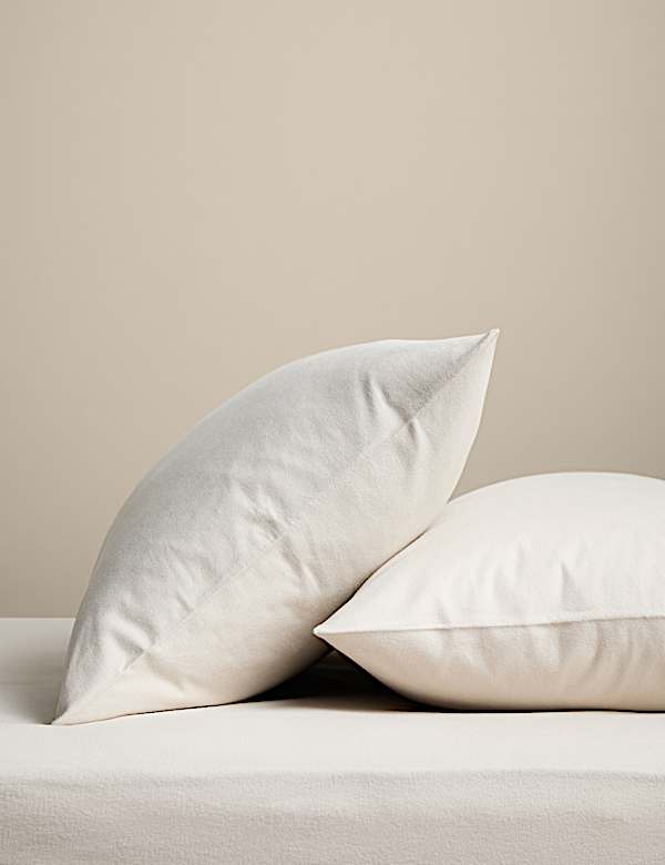2pk Pure Brushed Cotton Pillowcases - GR