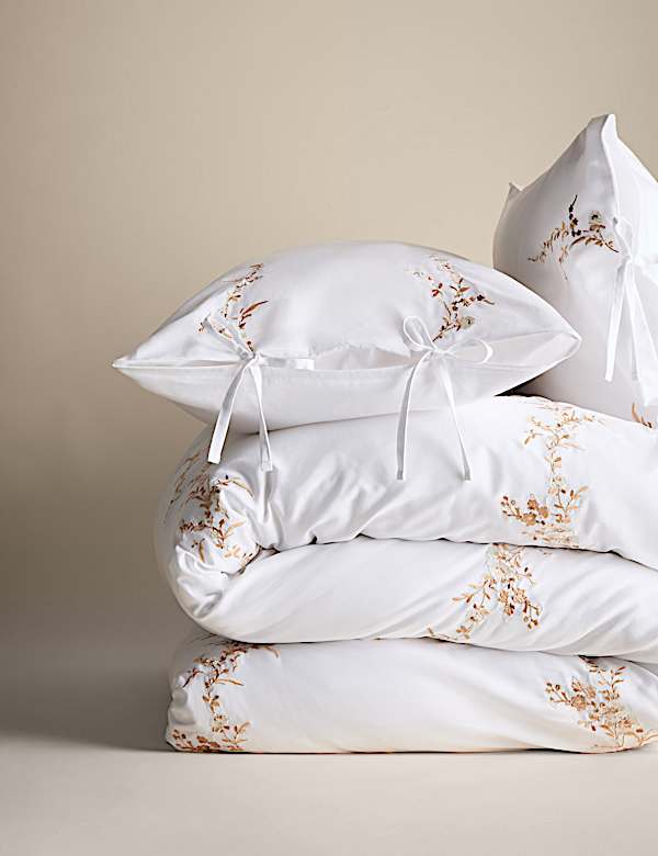 Parure de lit Tamsin 100&nbsp;% coton &agrave; motif fleuri - FR