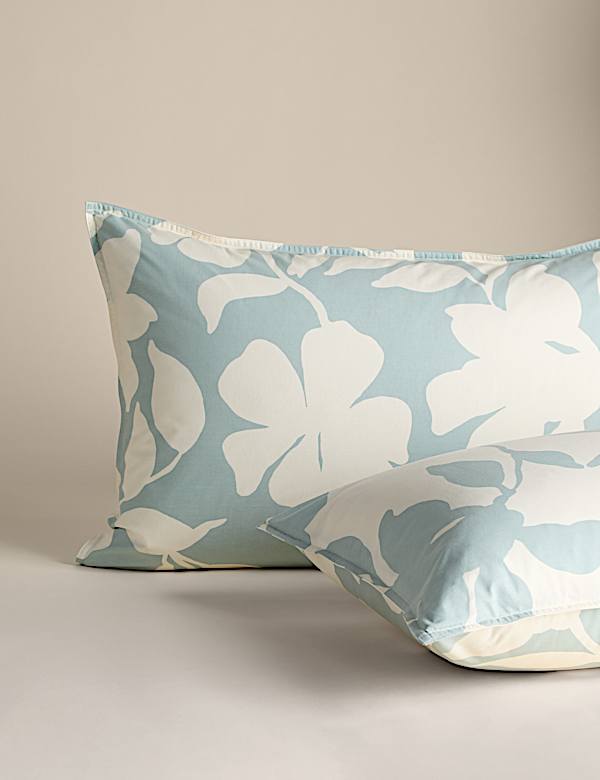 Cotton Rich Silhouette Floral Bedding Set - GR