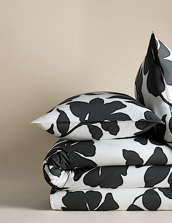 Cotton Rich Silhouette Floral Bedding Set - MX