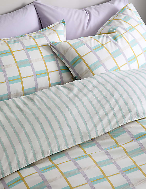 Cotton Rich Ladder Geometric Bedding Set - RS