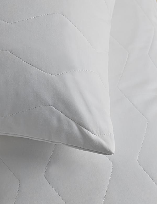 2pk Pure Cotton Quilted Pillow Protectors - CZ
