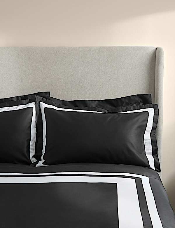 2 Pack Pure Cotton Double Border Pillowcases - CZ
