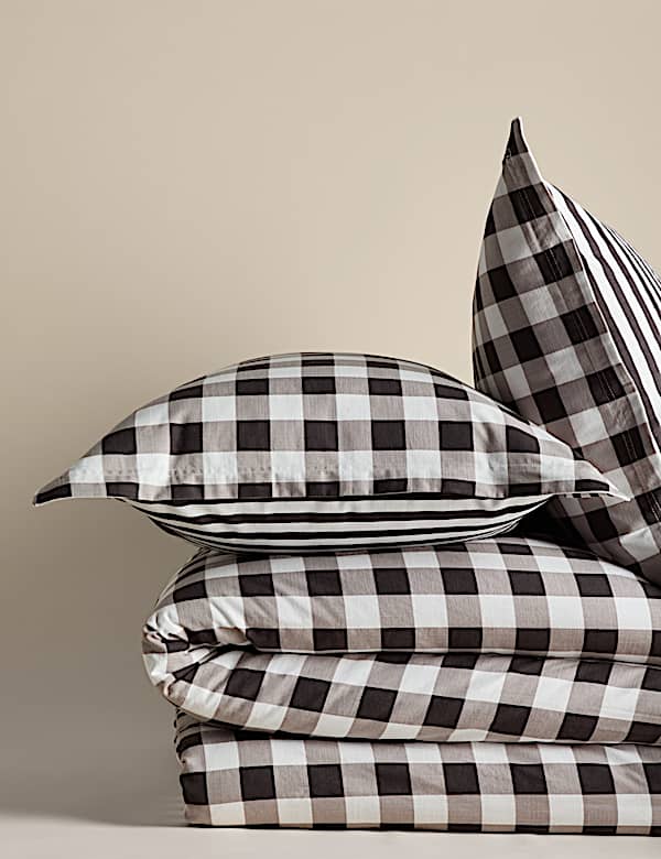 Pure Cotton Gingham Bedding Set - US