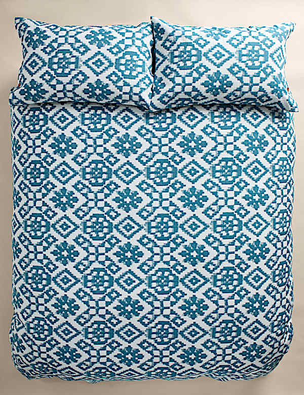 Parure de lit Kimyou 100 % coton jacquard - LU